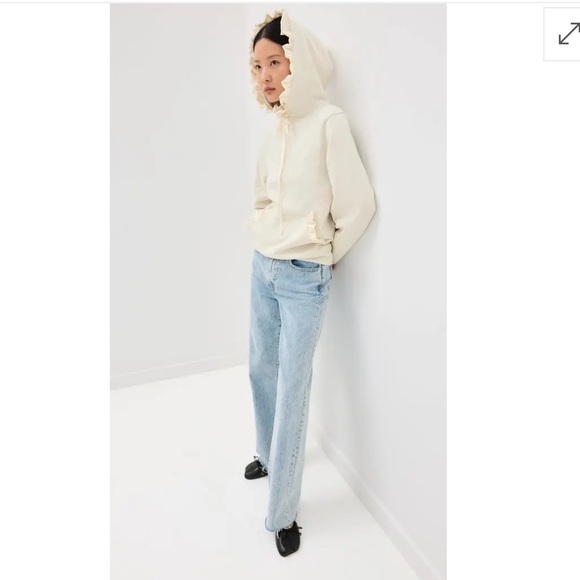 Tanner Fletcher Kit Cream Ruffle Hoodie size small - Picture 3 of 10